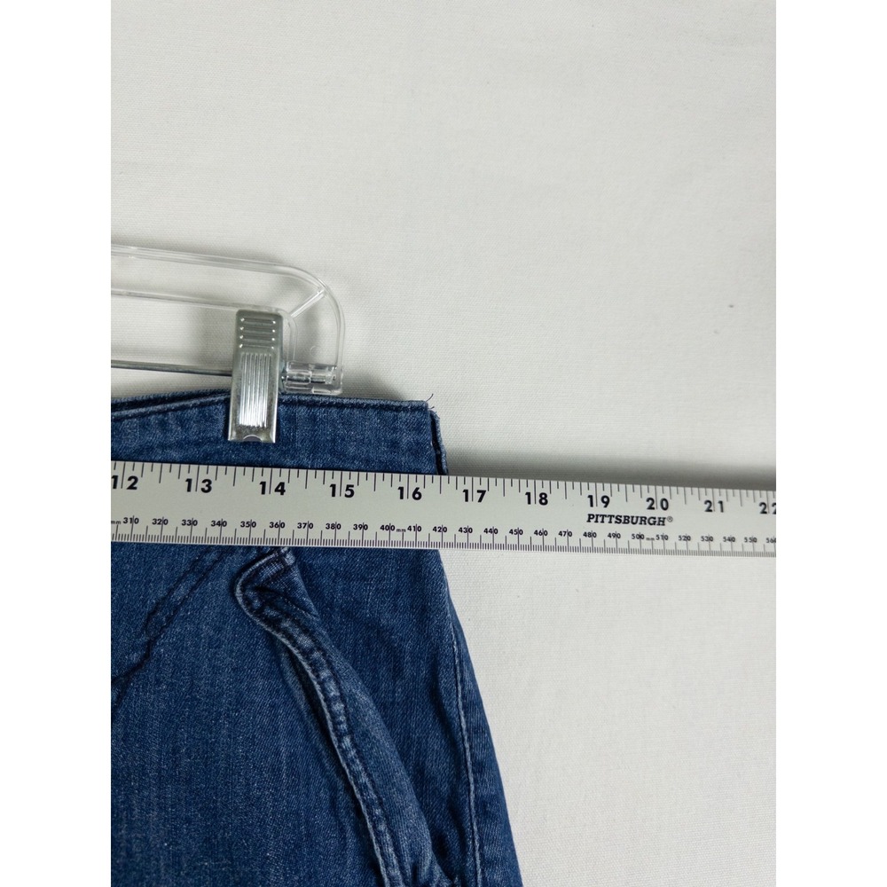 Pilcro Anthropologie Wide Leg Jeans Womens 29 Blue Cropped Culotte Sailor - Picture 3 of 7